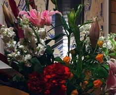 スタッフの皆さんお花を有り難うございました